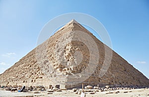 The Pyramid of Khafre at Giza, Egypt