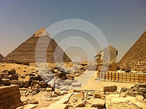 Pyramid of Khafre at Giza Plateau