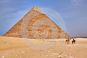 The Pyramid of Khafre - Pyramid of Chephren, Giza Plateau, Cairo, Egypt