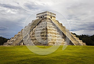 Pyramid Kukulkan temple. Chichen Itza. Mexico. photo