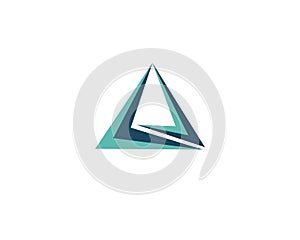 pyramid logo and symbol Business abstract design template vector