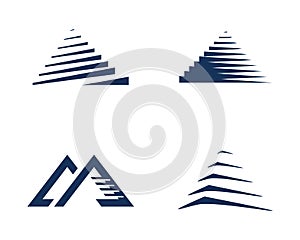 Pyramid Logo Template vector illustration