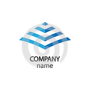 Pyramid logo vector icon