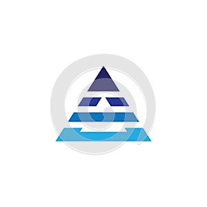 Pyramid logo vector icon