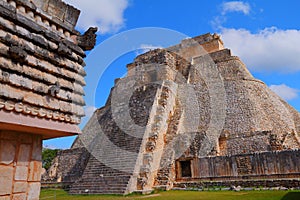 Pyramid of the Magician, Uxmal Maya ruins in yucatan, Mexico II