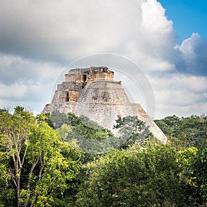 Pyramid of the Magician in Uxmal, Yucatan, Mexico