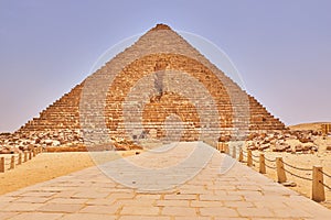 The Pyramid of Menkaure in Giza Plateau, Cairo, Egypt