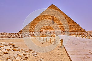 The Pyramid of Menkaure in Giza Plateau, Cairo, Egypt