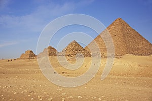 Pyramid of Menkaure and Pyramids of Queens, Cairo