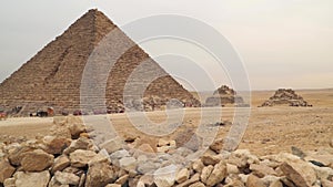 The Pyramid of Menkaure is the smallest of the three main Pyramids of Giza