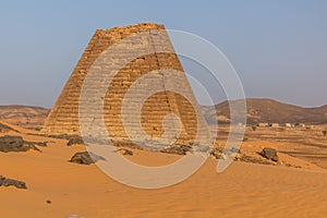 Pyramid in Meroe located in Sud
