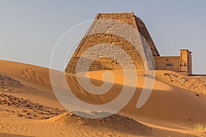 Pyramid in Meroe located in Sud