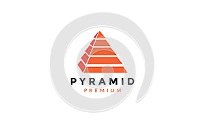 Pyramid modern flat 3d logo vector icon illustration