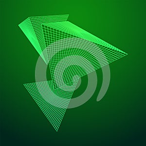 Pyramid molecular grid technology style.