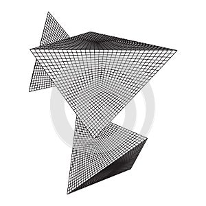 Pyramid molecular grid technology style.