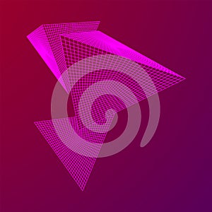 Pyramid molecular grid technology style.