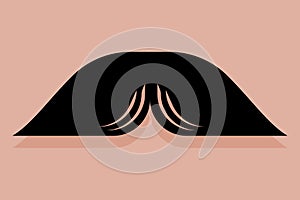 Pyramid Moustache Icon Vector