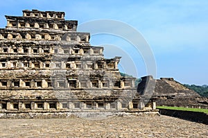 Pyramid of the Niches in El Tajin archaeological site, Mexico