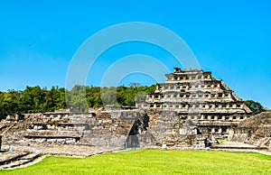 Pyramid of the Niches at El Tajin, a pre-Columbian archeological site in southern Mexico photo