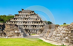 Pyramid of the Niches at El Tajin, a pre-Columbian archeological site in southern Mexico photo