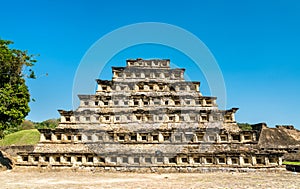 Pyramid of the Niches at El Tajin, a pre-Columbian archeological site in southern Mexico photo