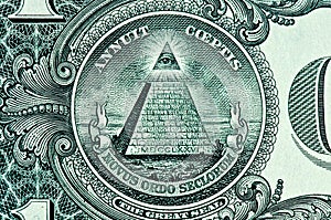 Pyramid on One Dollar Bill photo