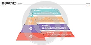 Pyramid paper origami infographic for business presentation