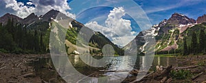 Pyramid Peak, Maroon Bells, and Crater Lake Panorama