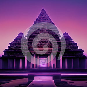 pyramid of the pharaohs 3d illustration background new quality universal colorful joyful stock image AI Generated