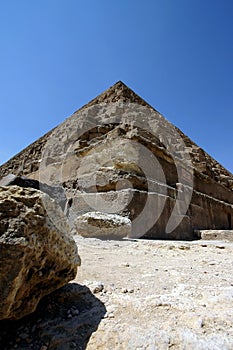 Pyramid and rock photo