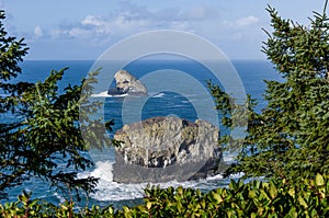 Pyramid Rock and Pillar Rock off Cape Meares Oregon