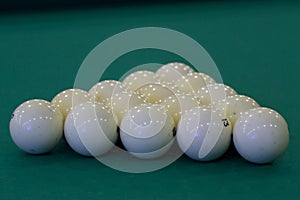 Pyramid of the Russian billiard balls