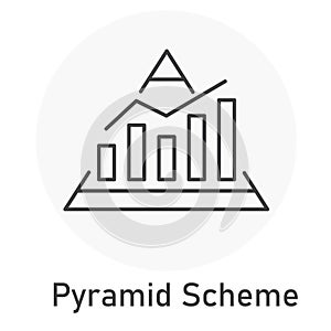 Pyramid Scheme Vector Illustration Icon