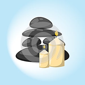 Pyramid from sea pebble relax heap stones isolated and healthy wellness black massage meditation natural tool spa