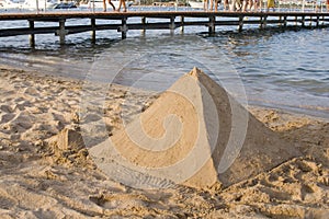 Pyramid Shaped Sand Castle