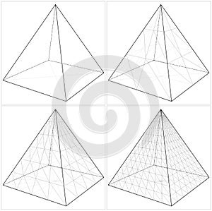 Pyramid From The Simple To The Complicated Shape Vector 09