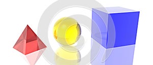 Pyramid sphere and cube