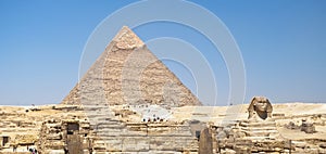 Pyramid and Sphinx in Egypt