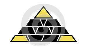 Pyramid Stack Outline Icon Vector, Structure Abstract, vector design Generative AI