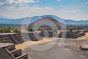 The Pyramid of the Sun and the Avenue of the Dead at Teotihuacan