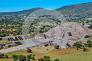 Pyramid of Sun, Teotihuacan, Aztec ruins, Mexico
