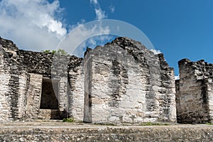 Pyramid and the Temple in Tikal Park. Sightseeing object in Guatemala with Mayan Temples and Ceremonial Ruins. Tikal is an ancient