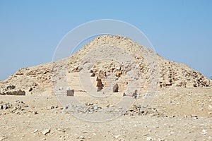 The Pyramid of Unas at Saqqara, known for the Pyramid Texts photo