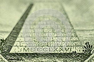 Pyramid from the US dollar bill.