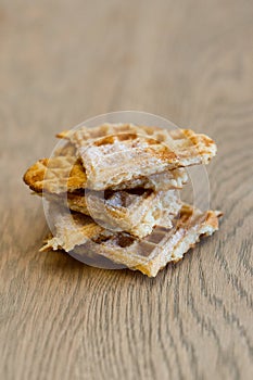 Pyramid of waffel slices