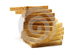 Pyramid of white bread