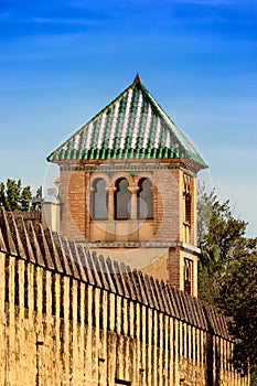 Pyramidal dome in an arabic style tower