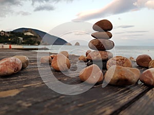 The pyramide of pebbles photo