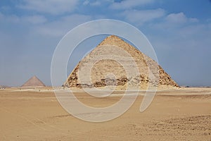 Pyramids in Dahshur, Sahara desert, Egypt