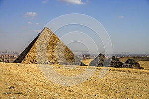 Pyramids of Giza. Cairo, Egypt.